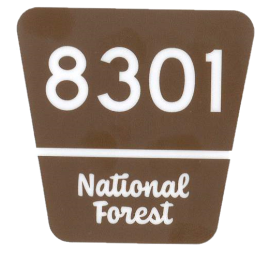 Sticker-8301 Rd Sign : 2.5" x 2.49"