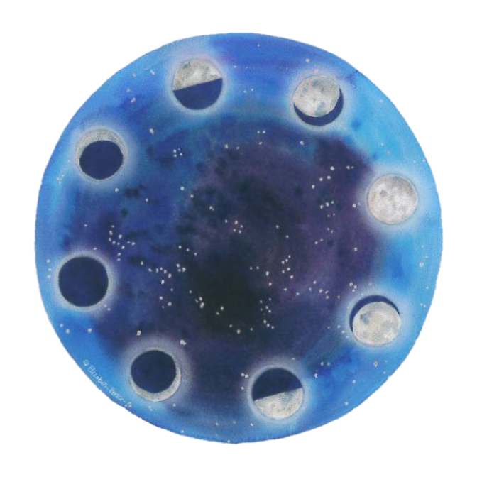 Elizabeth Person Sticker Sticker-Lunar Phases