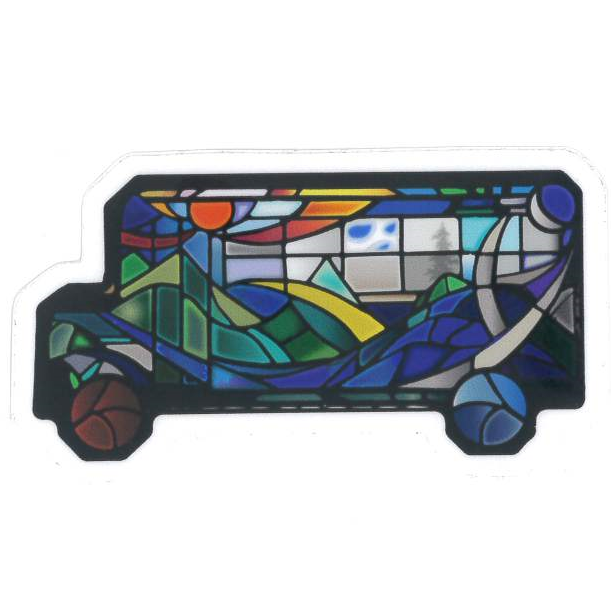 Sticker-StainedGlass : Bus 3 x 1.66