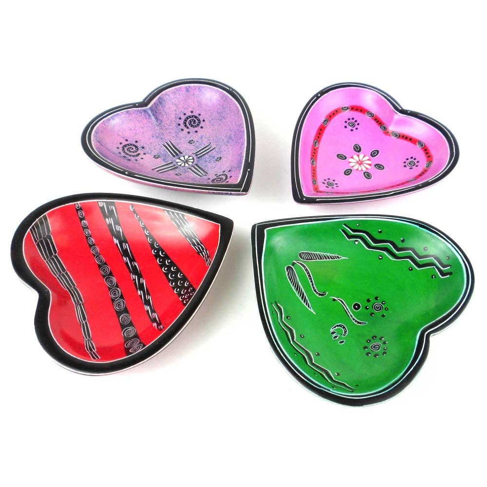 Soapstone Heart Bowls 5"