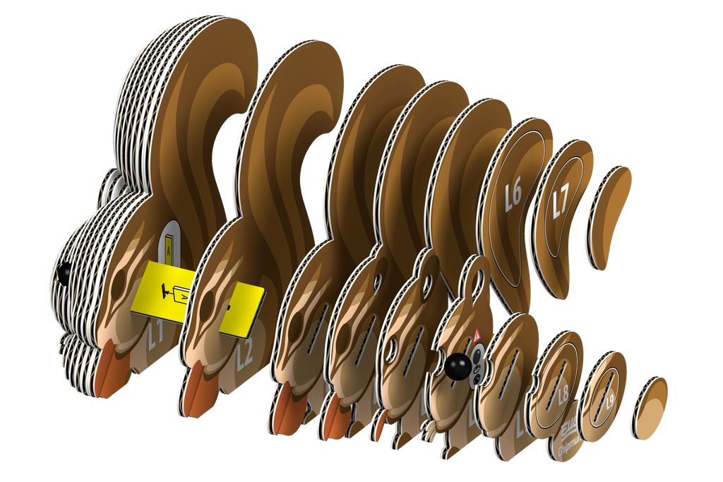 EUGY Chipmunk 3D Puzzle