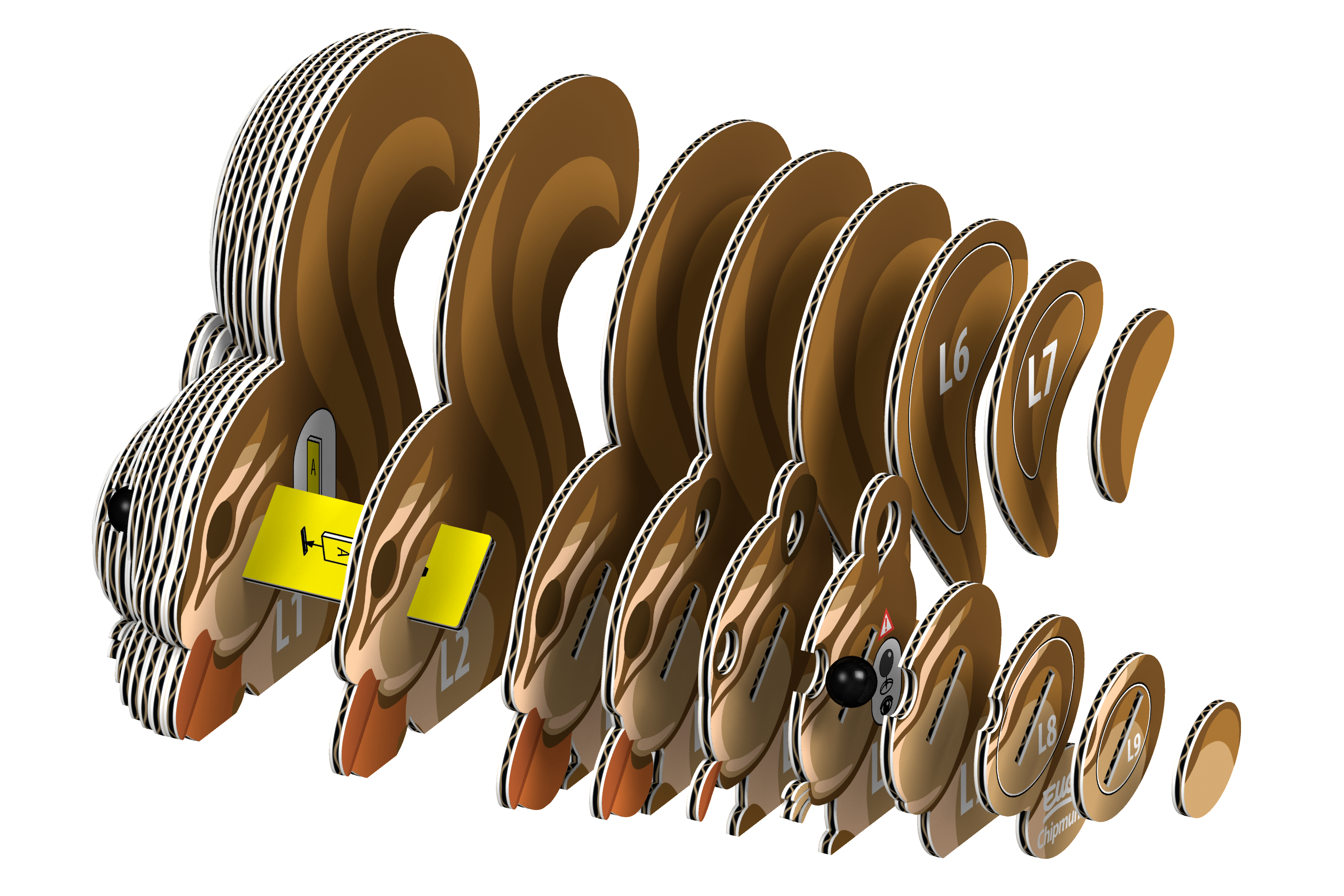 EUGY Chipmunk 3D Puzzle