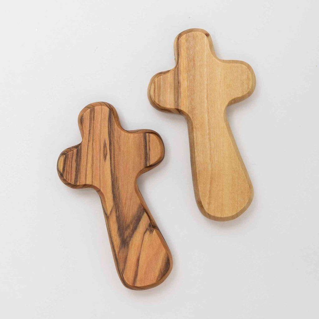 Olive Wood Pocket Prayer Cross