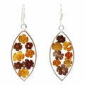 Flower Ellipse-Earrings. Dangle