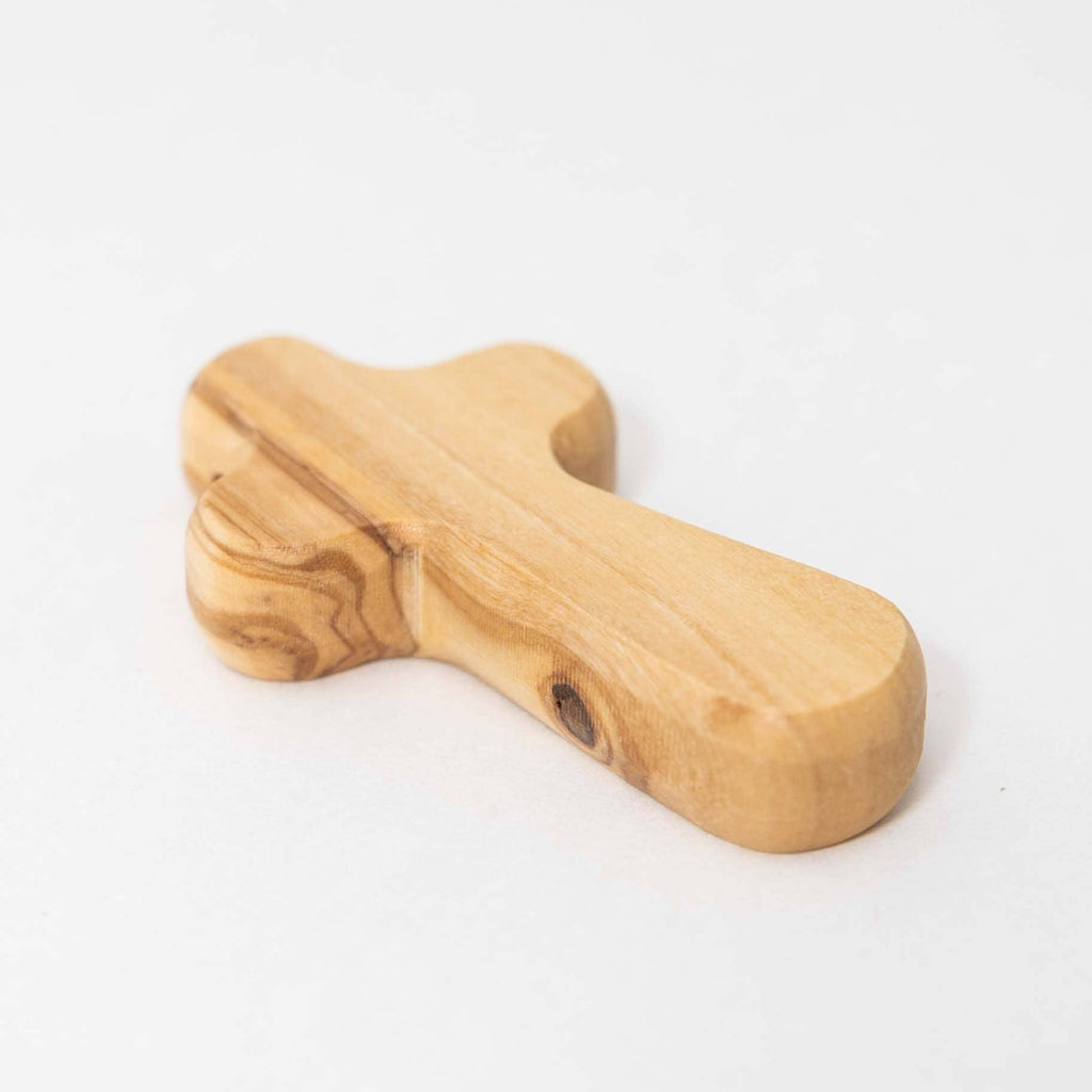 Olive Wood Pocket Prayer Cross