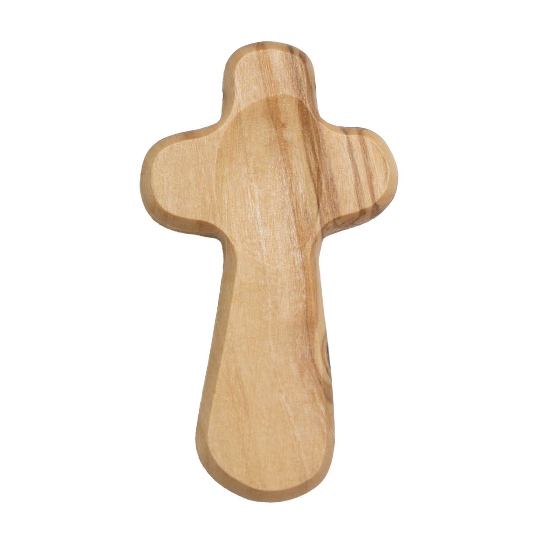 Olive Wood Pocket Prayer Cross
