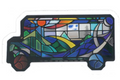 Sticker - Stained Glass Bus