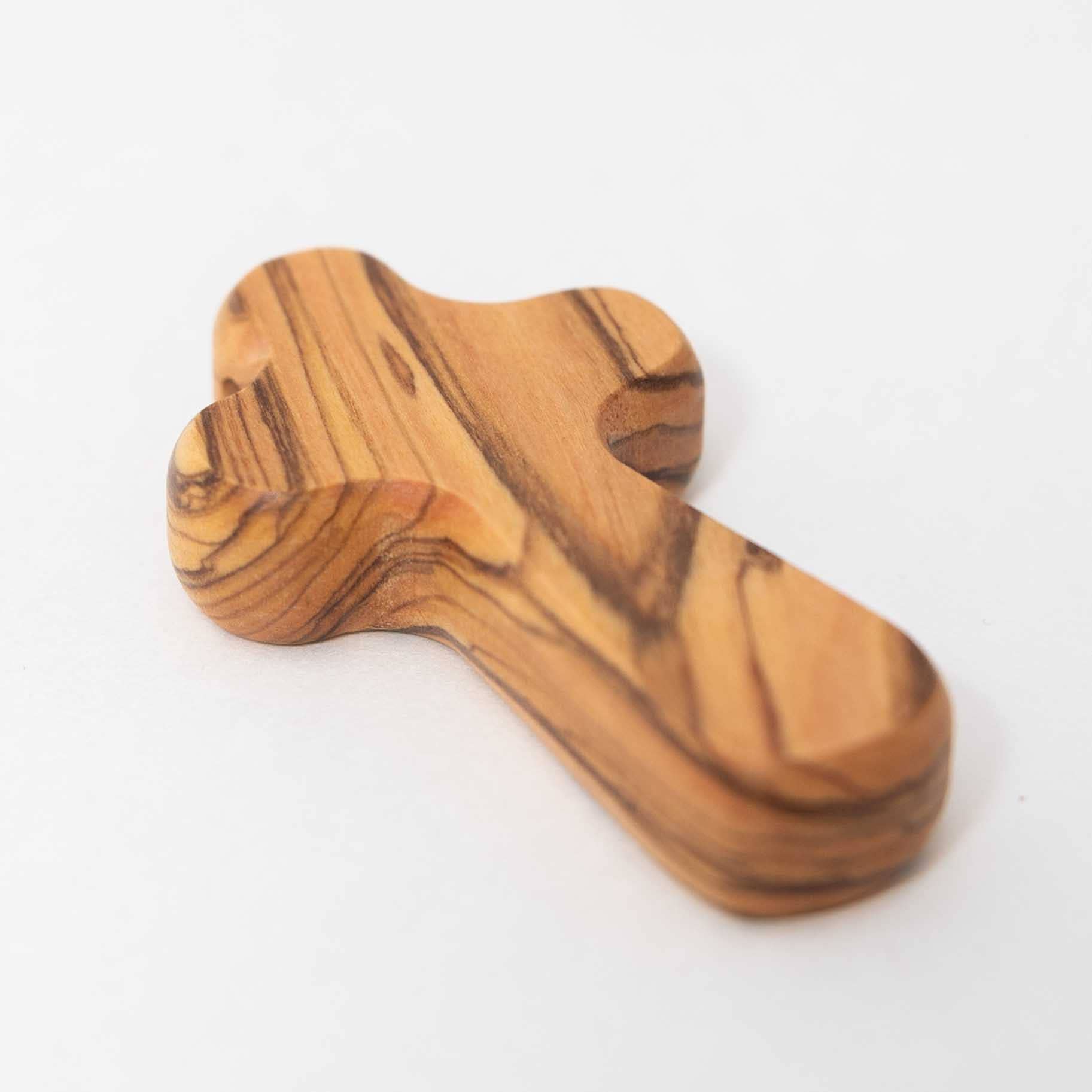 Olive Wood Pocket Prayer Cross