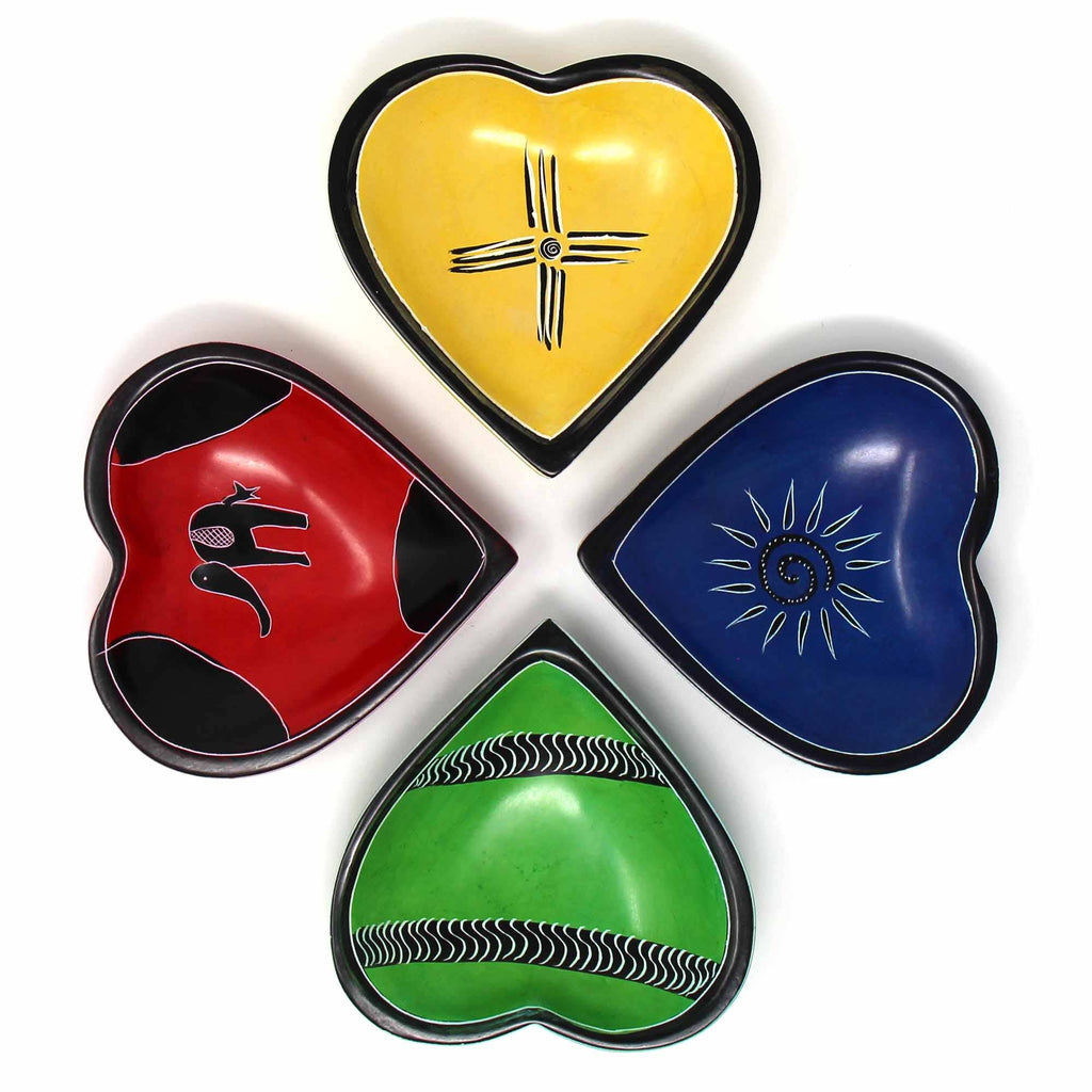 Soapstone Heart Bowls 5"